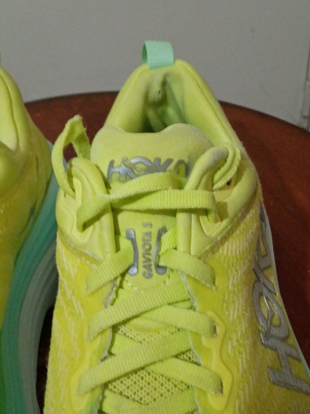 Hoka One One Gaviota 5 Womens  Size 7B Shoes Yellow Running Sneaker 1134235 CGSO - Picture 5 of 14